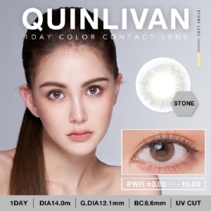 QUINLIVAN慕〈微美瞳〉彩色日拋隱形眼鏡【10片裝】(岩石灰)