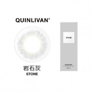 QUINLIVAN慕〈微美瞳〉彩色日拋隱形眼鏡【10片裝】(岩石灰)