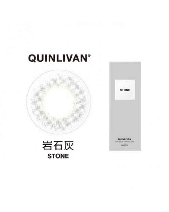 QUINLIVAN慕〈微美瞳〉彩色日拋隱形眼鏡【10片裝】(岩石灰)