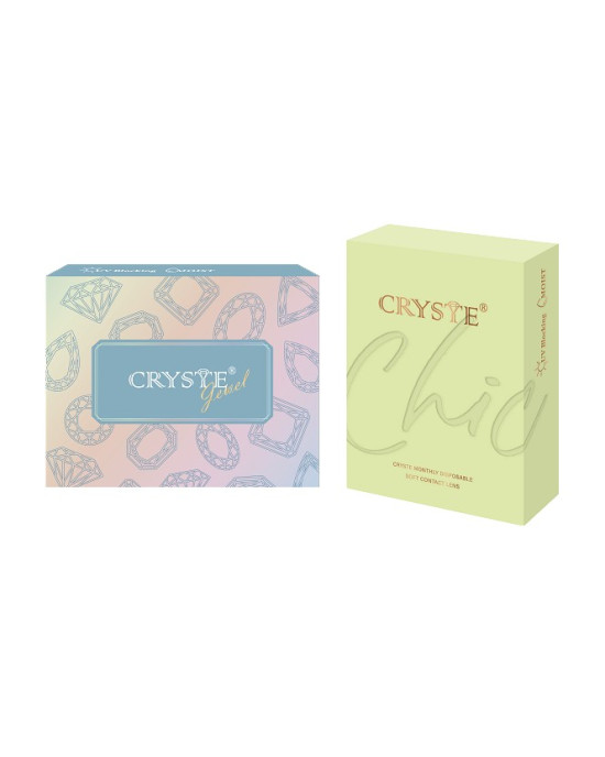 晶瞳〈CRYSTE〉彩色月拋隱形眼鏡【1片裝】2盒
