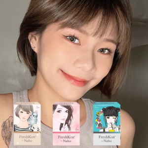 菲士康〈插畫〉彩色月拋隱形眼鏡【1片裝】4盒送2盒共6盒