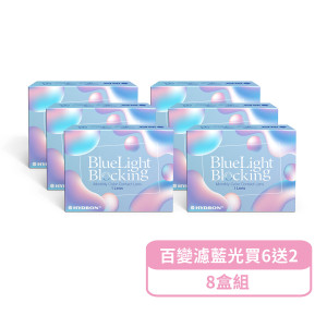 海昌〈百變〉濾藍光彩色隱形眼鏡【1片裝】6盒送2盒共8盒